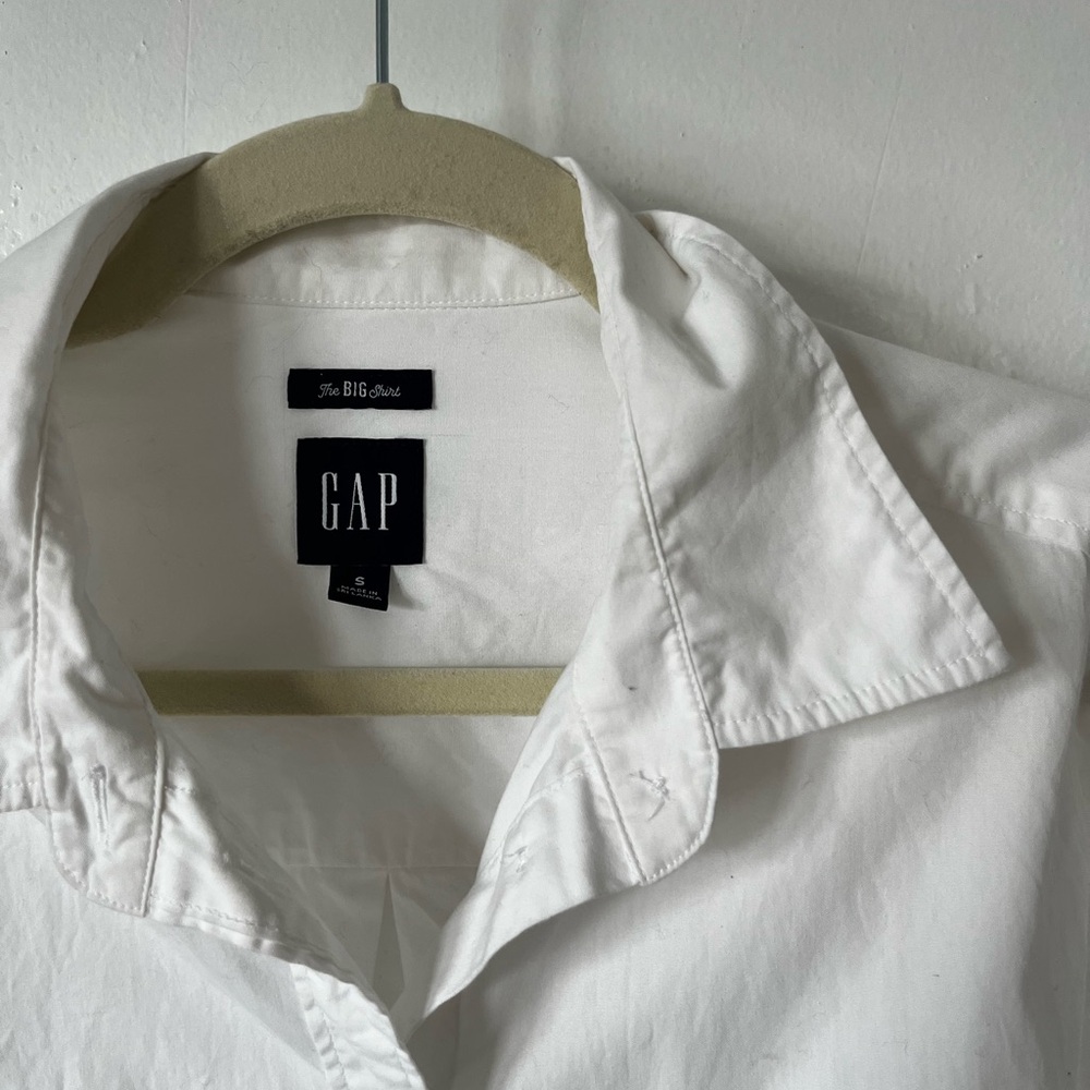 Gap White Button Down Shirt Top - image 2